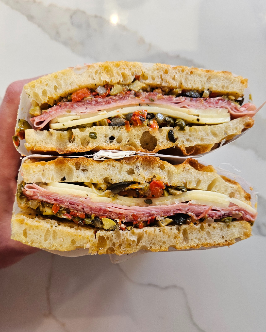 Premium sandwich with quality ingredients